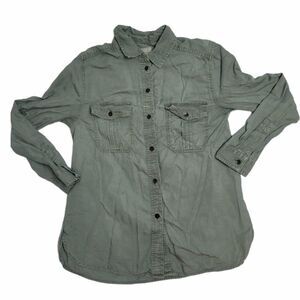 AMERICAN‎ EAGLE green gorp long sleeve utility button up shirt S